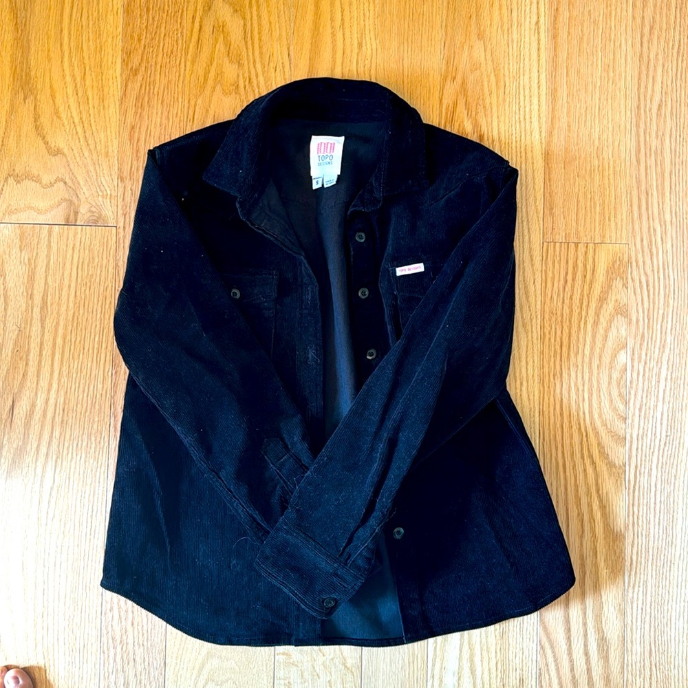 Topo Designs Corduroy Black Button Down Shirt - Picture 2 of 4